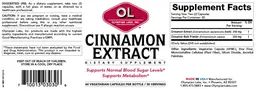 Label for Cinnamon Extract
