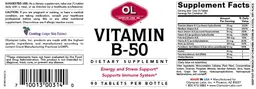 Label for Vitamin B-50