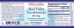 Label for Red Palm Tocotrienols 50 mg