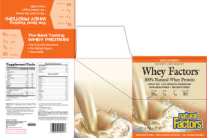 Label for Whey Factors Unflavored