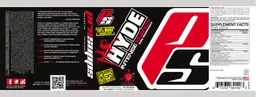 Label for Mr Hyde Intense Energy Pre Workout Red Razz