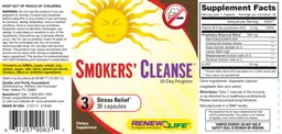 Label for Smokers' Cleanse