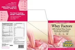 Label for Whey Factors Natural Strawberry Flavor
