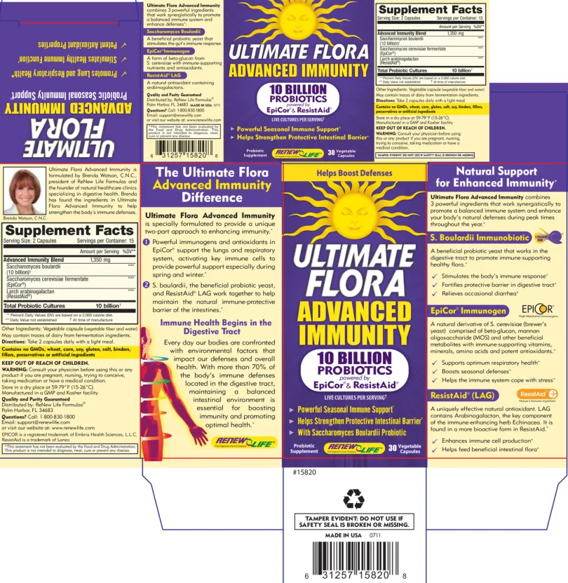 Label for Ultimate Flora Advanced Immunity