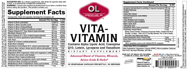 Label for Vita-Vitamin