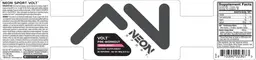Label for Volt Pre-Workout Lemon Berry