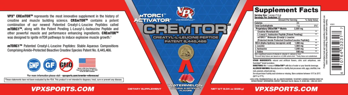 Label for CREmTOR Watermelon
