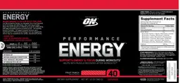 Label for Performance Energy Punch