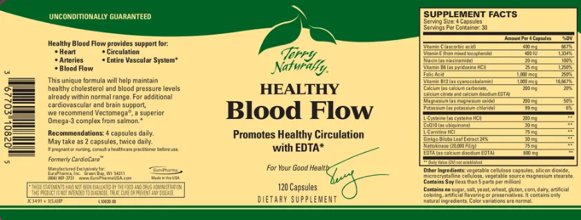 Label for Healthy Blood Flow