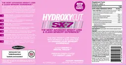 Label for Hydroxycut SX-7