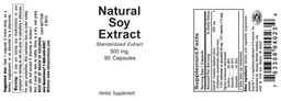 Label for Natural Soy Extract