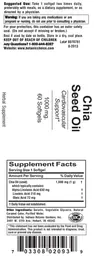 Label for Chia Seed Oil