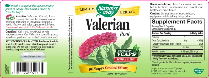 Label for Valerian Root