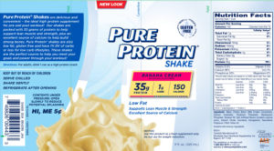Pure Protein Shake Banana Cream