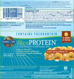 Label for fucoPROTEIN Peanut Butter Crunch