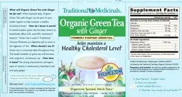 Label for Organic Green Tea With Ginger