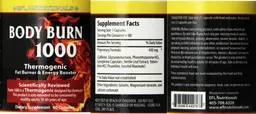 Label for Body Burn 1000