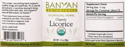Label for Organic Licorice