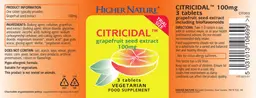 Label for Citricidal Grapefruit Seed Extract 100 mg