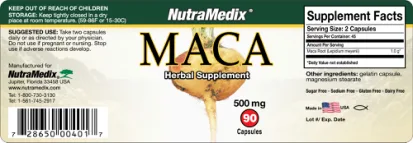 Label for Maca