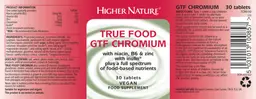 Label for True Food GTF Chromium