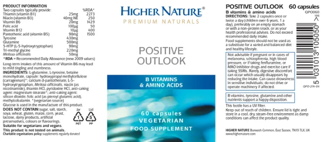 Label for Positive Outlook