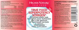 Label for True Food Superpotency Soyagen
