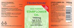 Label for High Potency Starflower Oil 1000 mg