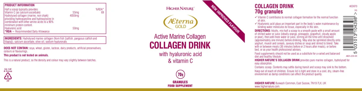 Label for Collagen Drink