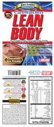 Label for Carb Watchers Lean Body Chocolate Ice Cream Flavor
