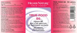 Label for True Food B6
