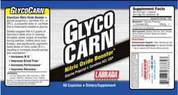 Label for GlycoCarn Nitric Oxide Booster