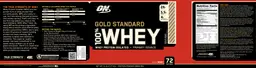Label for Gold Standard 100% Whey Rocky Road