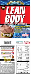 Label for Lean Body Chocolate Ice Cream Flavor