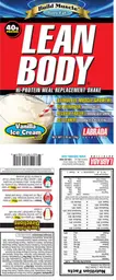 Label for Lean Body Vanilla Ice Cream Flavor
