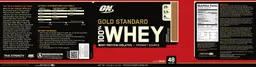 Label for Gold Standard 100% Whey Cinnamon Graham Cracker