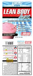 Label for Lean Body For Her Delicious Strawberry Ice Cream Flavor