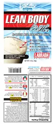 Label for Lean Body For Her Delicious Soft Vanilla Ice Cream Flavor
