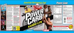 Label for Power Carb Drink Mix Unflavored