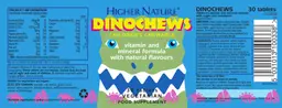 Label for Dinochews Children's Chewable