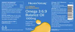 Label for Omega 3:6:9 Balance Oil 1000 mg