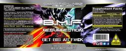 Label for B.M.F. Resurrection