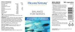 Label for Balance For Nerves