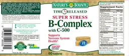 Label for Super Stress B-Complex With C-500