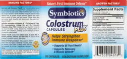 Label for Colostrum Plus Capsules