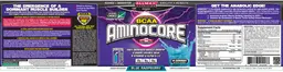 Label for Aminocore Blue Raspberry