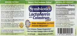 Label for Lactoferrin With Colostrum Plus