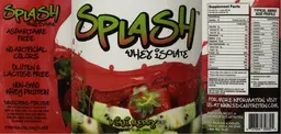 Label for Splash Whey Isolate Kiwi Berry