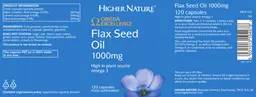 Label for Flax Seed Oil 1000 mg