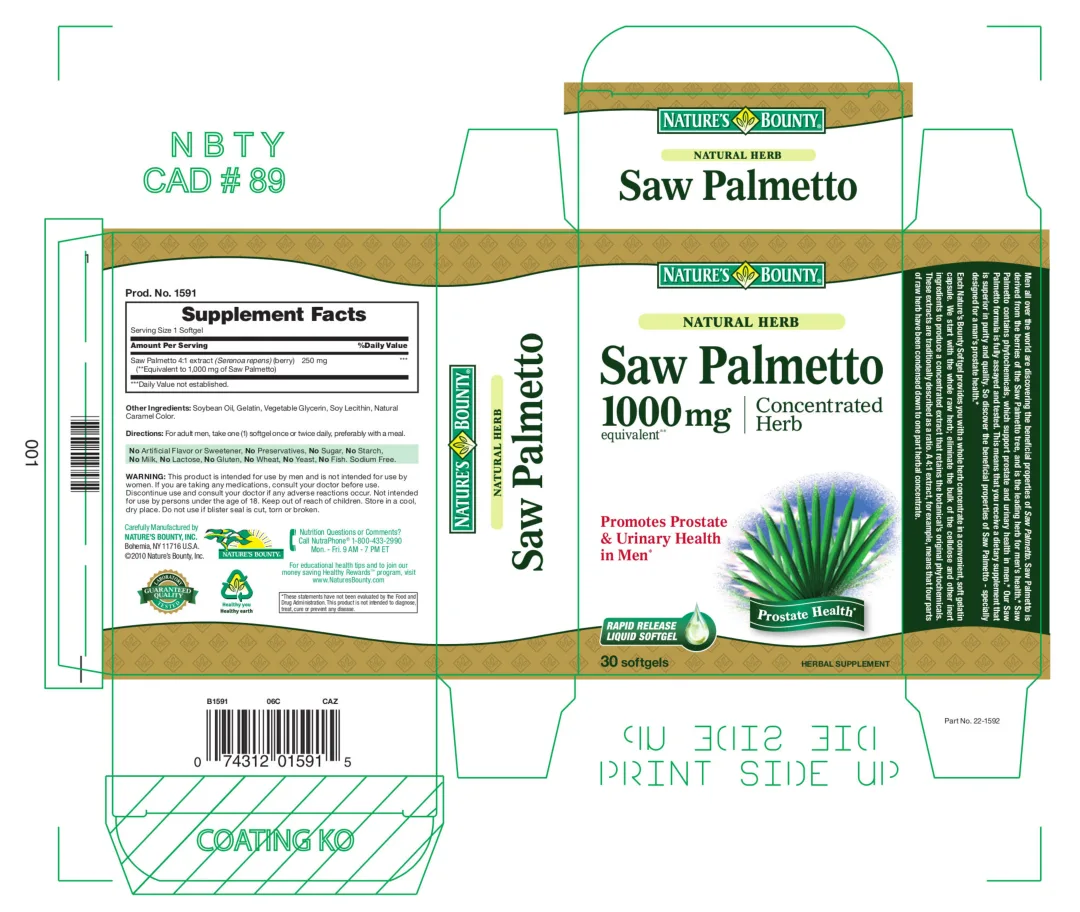 Label for Saw Palmetto